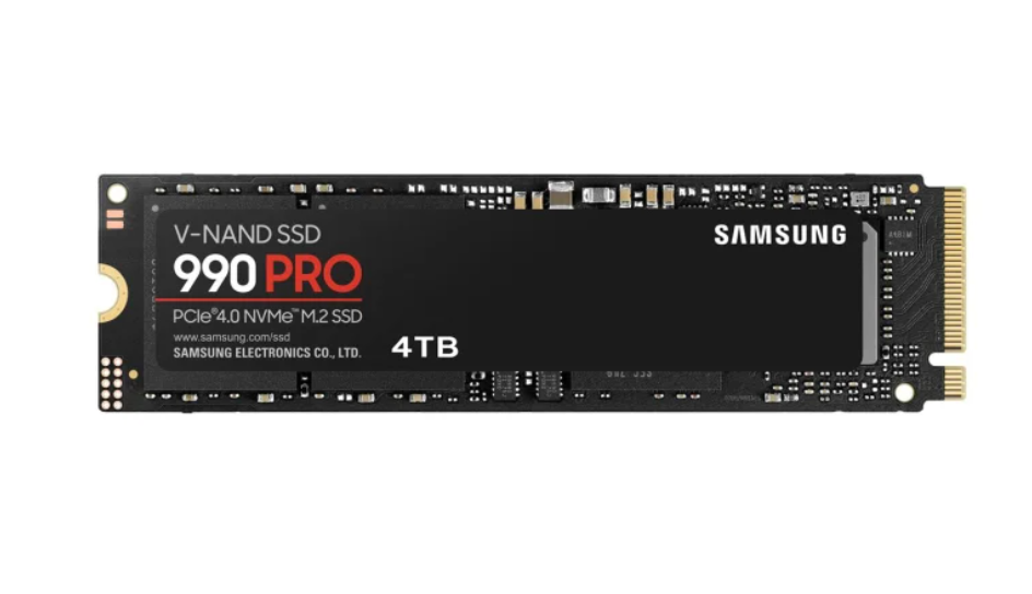 Samsung 4TB M.2 PCIe Gen4 NVMe 990 Pro (MZ-V9P4T0BW)