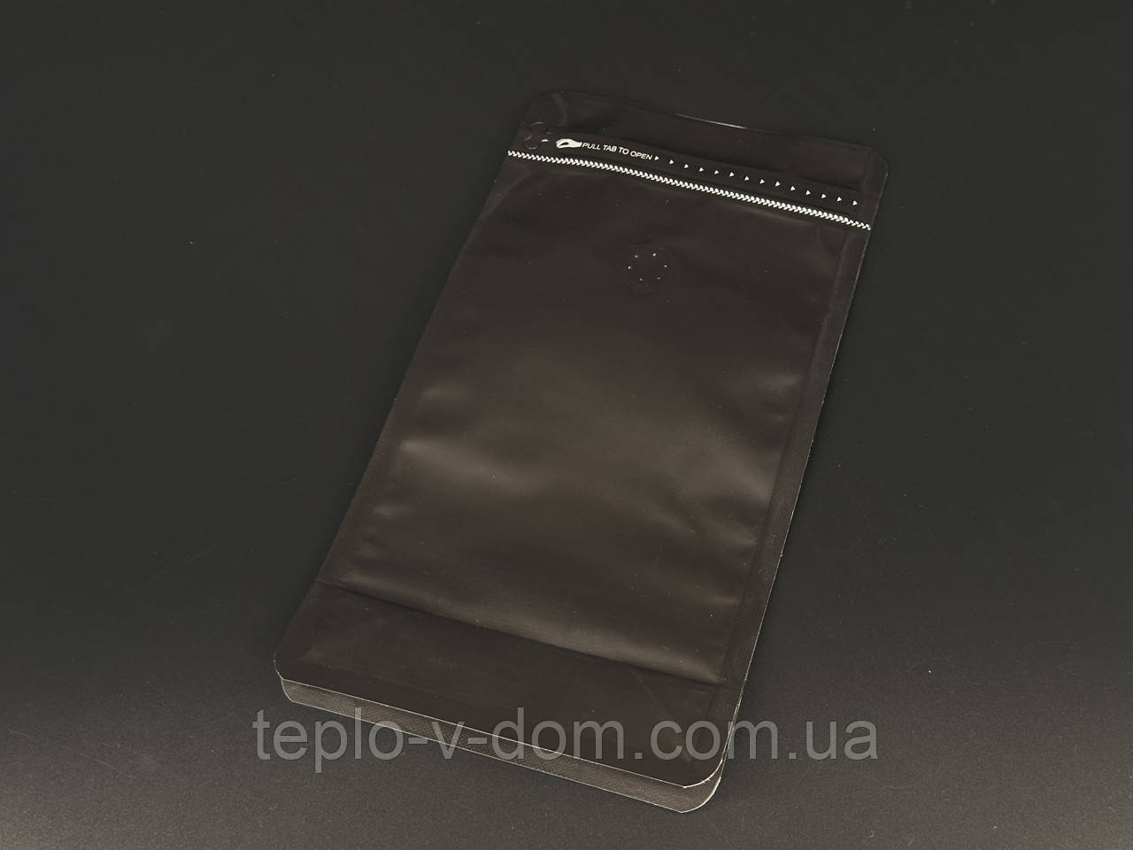 Дой-Пак з зіп замком з клапаном для кави 250г чорний 135х265+70мм