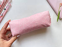 Пенал-косметичка "Геометрія" рожевий 17*8 см