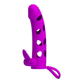 PRETTY LOVE Vibrating Penis Sleeve with Ball Strap