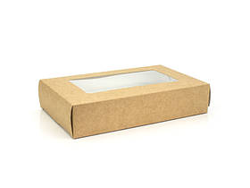 Коробка з віконцем 194*115*40 крафт-біла клеєна, 50 шт/уп, 500 шт/ящ.