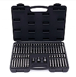 Набір біт TORX/RIBE/SPLINE /IMBUS 75 одиниць з адаптерами Kraft&Dele KD10954 в кейсі, фото 3