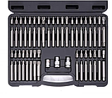 Набір біт TORX/RIBE/SPLINE /IMBUS 75 одиниць з адаптерами Kraft&Dele KD10954 в кейсі, фото 6