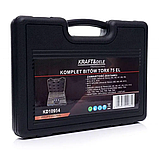 Набір біт TORX/RIBE/SPLINE /IMBUS 75 одиниць з адаптерами Kraft&Dele KD10954 в кейсі, фото 7