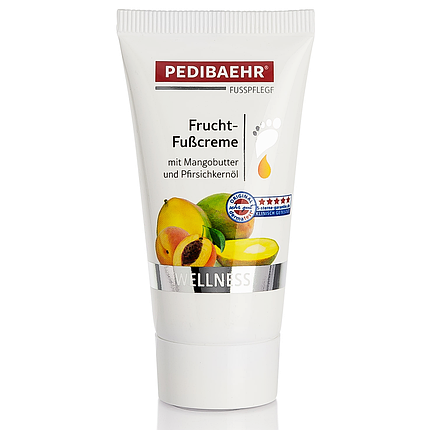 Фруктовий крем для ніг BAEHR з оліями манго та персика, 30 мл, фото 1