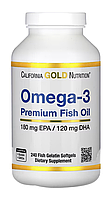 Рыбий жир Omega 3 - 240 капсул - California Gold Nutrition (Жирные кислоты Омега 3 Калифорния Голд Нутришн)