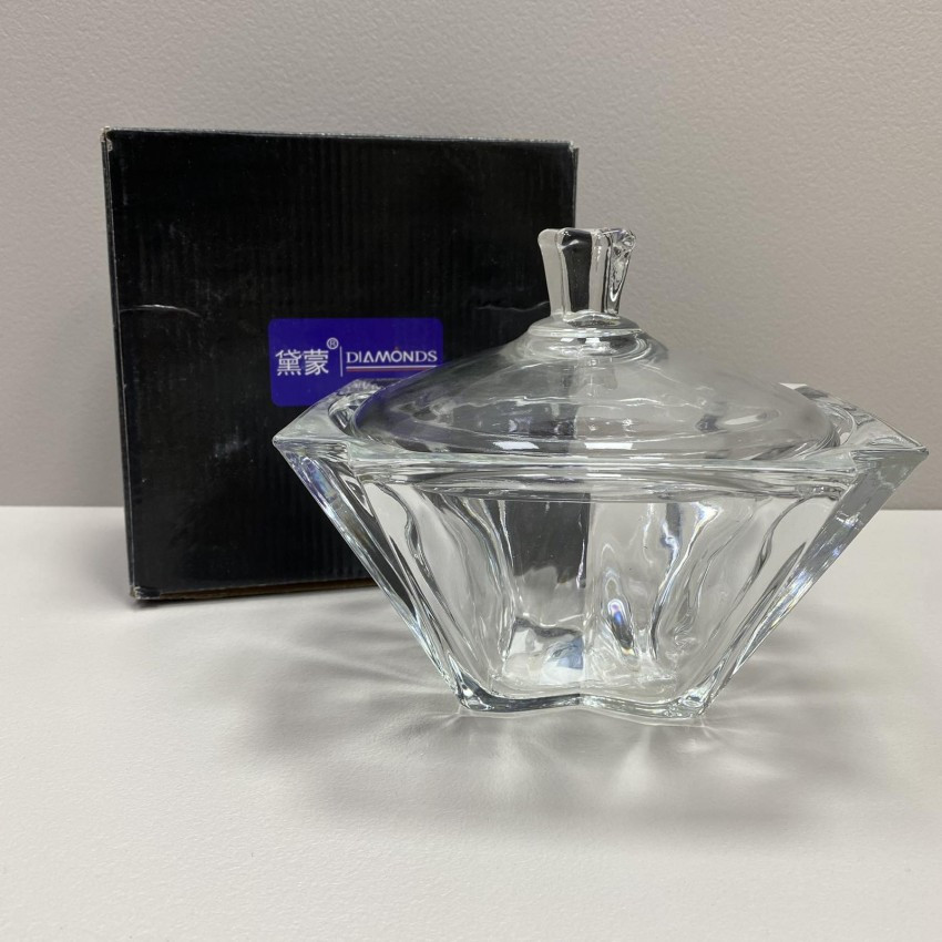 Цукерниця скляна з кришкою "Конфітюр" 17,8*17,8*9,3 см Olens O102-292, фото 1