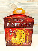 Панеттоне з апельсиновою цедрою та родзинками Delicato Panettone Classico 500г Італія