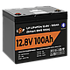 Акумулятор LP LiFePO4 12V (12,8V) - 100 Ah (1280Wh) (Smart BMS 100А) з BT пластик, фото 6
