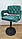 Крісло барне, візажне НR8403W, велюр, зелене, база чорна, фото 2