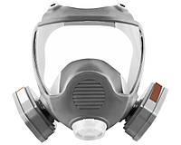 Полнолицевая маска с 2-мя химическими фильтрами трапеция А1 резьба аналог Сталкер-3 Антоніо Маск RZ-9122