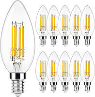 Прозора лампочка DiCUNO E14 LED, декоративна лампочка LED (10 шт)