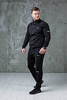 Чоловічий спортивний костюм Nike дайвінг весняний чорний Найк весна-літо Преміум якість