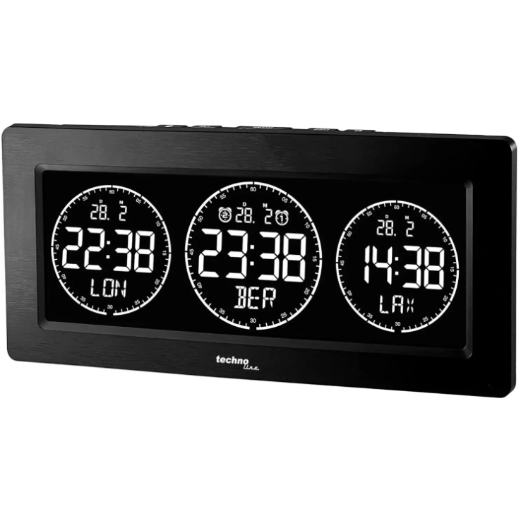 Годинник Настільний Електронний для дому Technoline WT458 Black (WT458) Німеччина