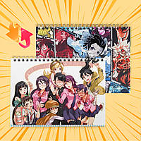 Зошит А5 48 арк. на пружині у клітинку 60 гр.м² Monogatari / Моногатарі