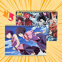 Зошит А5 48 арк. на пружині у клітинку 60 гр.м² Monogatari / Моногатарі 003