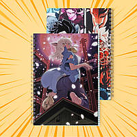 Зошит А5 48 арк. на пружині у клітинку 60 гр.м² Monogatari / Моногатарі 005