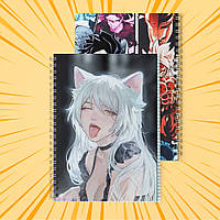 Зошит А5 48 арк. на пружині у клітинку 60 гр.м² Monogatari / Моногатарі 008