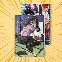 Зошит А5 48 арк. на пружині у клітинку 60 гр.м² Monogatari / Моногатарі 009