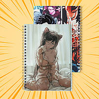 Зошит А5 48 арк. на пружині у клітинку 60 гр.м² Monogatari / Моногатарі 010