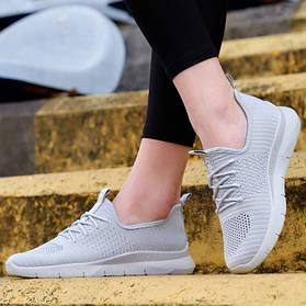 Кросівки жіночі сірі сітка