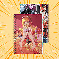 Зошит А5 48 арк. на пружині у клітинку 60 гр.м² Monogatari / Моногатарі 017