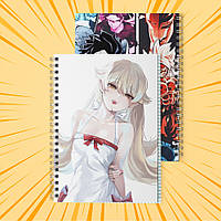 Зошит А5 48 арк. на пружині у клітинку 60 гр.м² Monogatari / Моногатарі 018