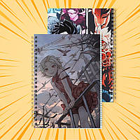 Зошит А5 48 арк. на пружині у клітинку 60 гр.м² Monogatari / Моногатарі 024