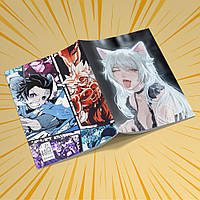 Зошит А5 48 арк. на скобі у клітинку 60 гр.м² Monogatari / Моногатарі 008