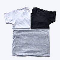 Набір із 3 футболок білий + сірий + чорний або інші кольори в асортименті
