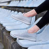 Кросівки жіночі сірі з сіткою на літо, фото 2