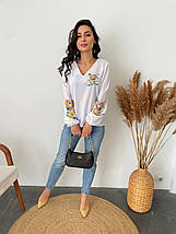 Оригінальна блуза з довгим рукавом софт норма та батал, фото 5