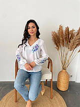 Оригінальна блуза з довгим рукавом софт норма та батал, фото 4