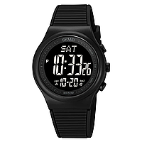 Мужские наручные спортивные часы Skmei 1980 Ultra New (Черные с черным)
