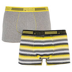Труси-боксери Puma Worldhood Stripe Trunk 2-pack M gray/yellow 501004001-020