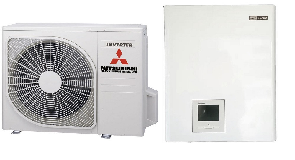 Тепловий насос Mitsubishi HeatGuard 50NX, повітря-вода, для нагрівання й охолодження., фото 1
