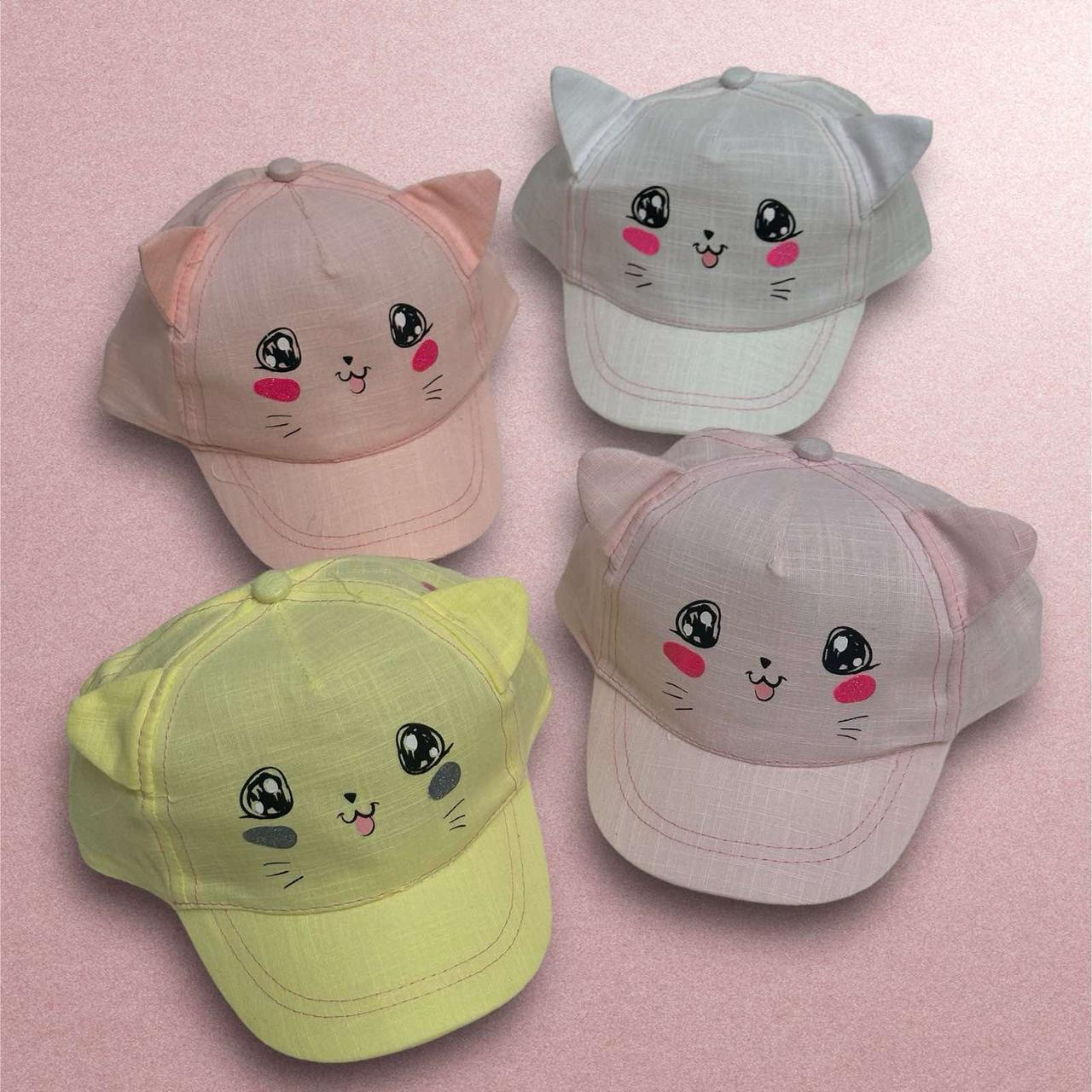 Милі кепки з вушками для дівчаток "Кішечка" оптом