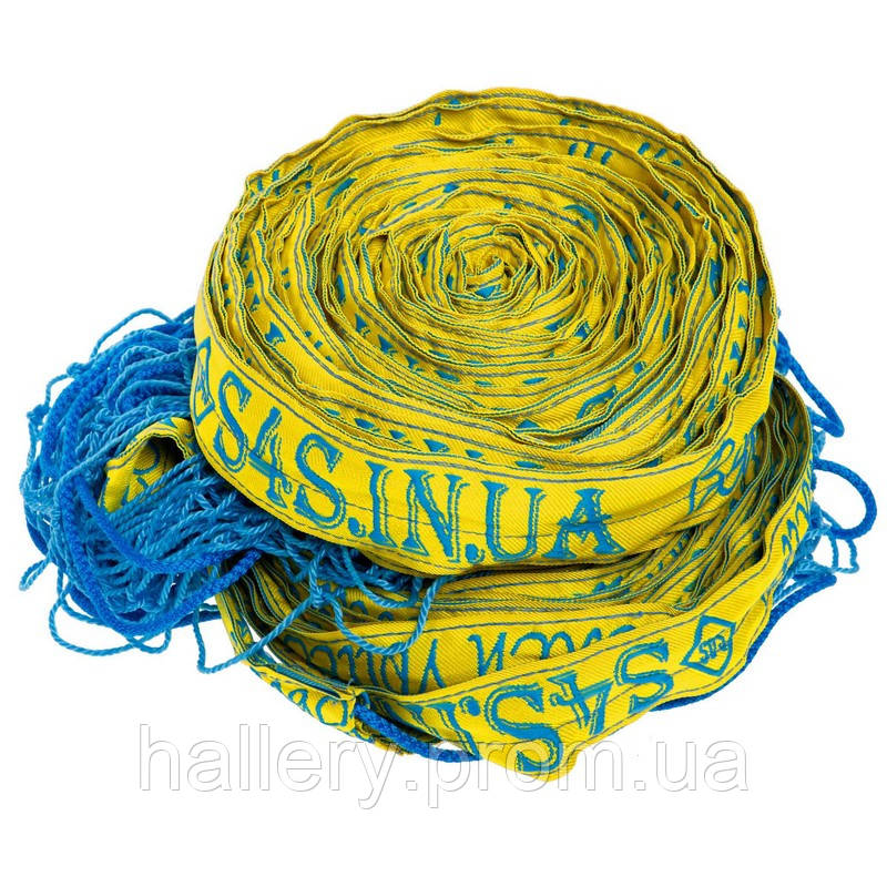 Сітка для волейболу Zelart Економ12 Норма SO-9552 колір синій жовтий hr - фото 6 - id-p2180901197