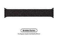 Ремінець Armorstandart Braided Solo Loop для Apple Watch 42mm/44mm/45mm/49mm Black Unity Size 6 ARM64907