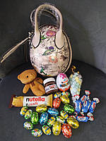 Подарочная детская Сумка яйцо со сладостями, подарок девочке, подарок к Пасхе, Пасхальная корзина