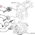 Натяжний ролик генератора 70 мм Fiat Ducato 230, Peugeot Boxer, Citroen Jumper (94-02) 2.0JTD/HDi, 9634465780, фото 3