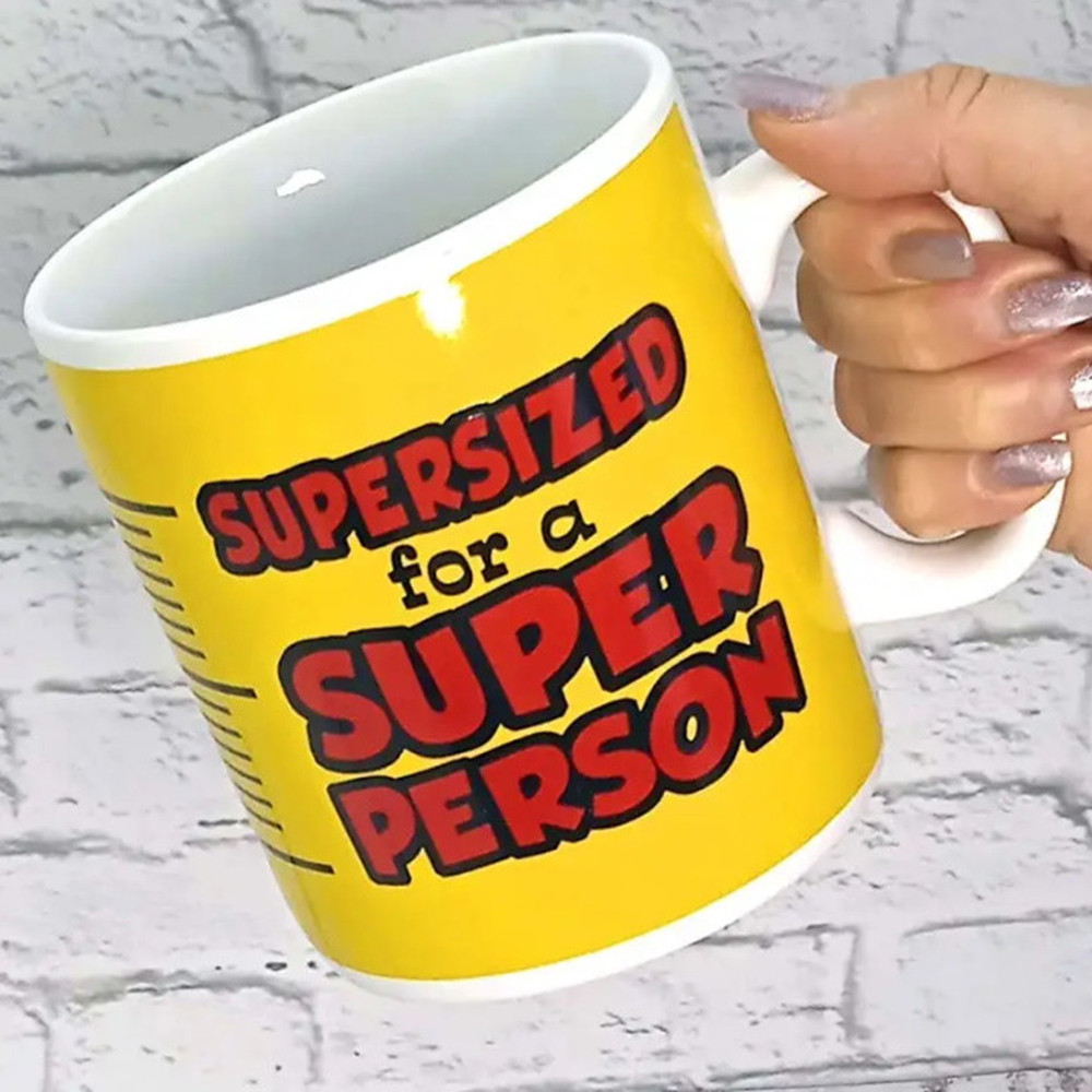 Велика кружка "Super Person", керамічна, 900мл