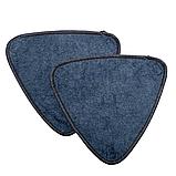 Насадка змінна для трикутної швабри з мікрофібри 2 шт для вологого прибирання підлоги моп з віджимом, фото 10