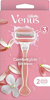 Бритва Gillette Venus Венус Comfort glide SPA Breeze 3 лезвия, 2 кассеты