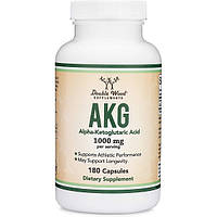 Антиоксидант Double Wood Supplements Alpha-Ketoglutaric Acid (AKG) 1000 mg (2 caps per servin PK, код: 8206868