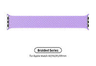Ремінець Armorstandart Braided Solo Loop для Apple Watch 42mm/44mm/45mm/49mm Lavender Grey Size 8 ARM64911