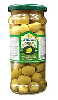 Оливки зелені б/к 360 г(180г) скло Athena
