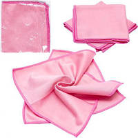 Серветки з мікрофібри для скла 5шт/уп (30х30см) рожева "PROFIT"