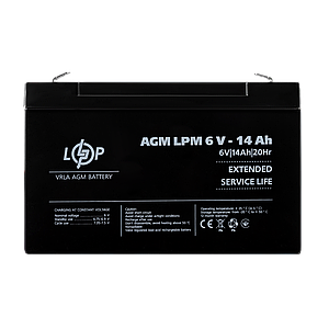 Акумулятор AGM LPM 6V - 14 Ah