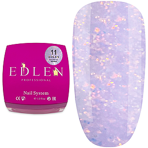 Гель для нарощування EDLEN Builder Shimmer gel №11 15 мл, фіолет зі слюдою